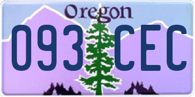 OR license plate 093CEC