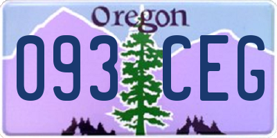 OR license plate 093CEG