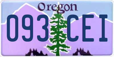 OR license plate 093CEI
