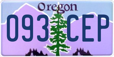 OR license plate 093CEP