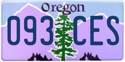 OR license plate 093CES