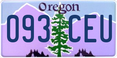 OR license plate 093CEU