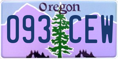 OR license plate 093CEW