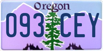 OR license plate 093CEY
