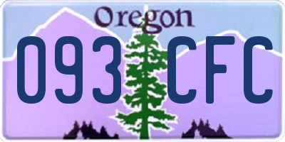 OR license plate 093CFC