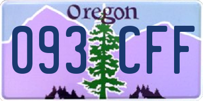 OR license plate 093CFF