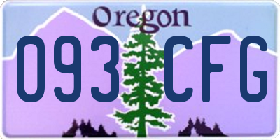 OR license plate 093CFG