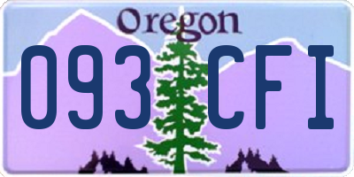 OR license plate 093CFI