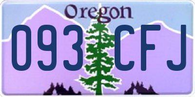OR license plate 093CFJ
