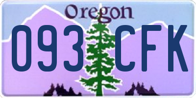 OR license plate 093CFK
