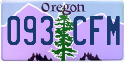 OR license plate 093CFM