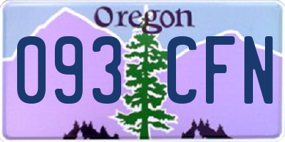 OR license plate 093CFN