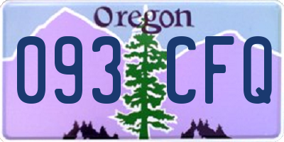 OR license plate 093CFQ