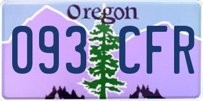 OR license plate 093CFR