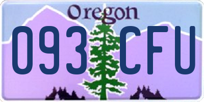 OR license plate 093CFU