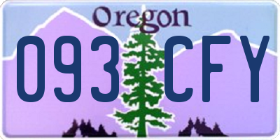 OR license plate 093CFY