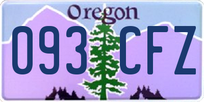 OR license plate 093CFZ