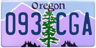 OR license plate 093CGA