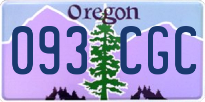 OR license plate 093CGC