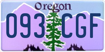 OR license plate 093CGF