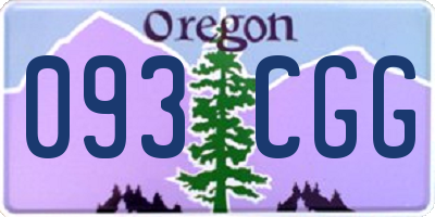 OR license plate 093CGG