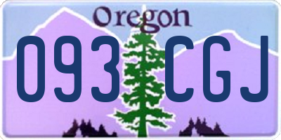 OR license plate 093CGJ