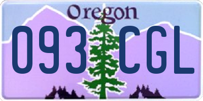 OR license plate 093CGL