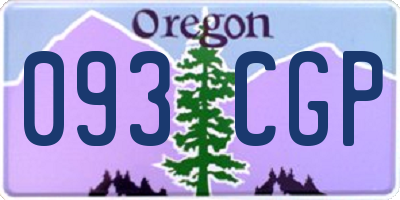 OR license plate 093CGP