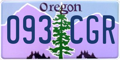 OR license plate 093CGR
