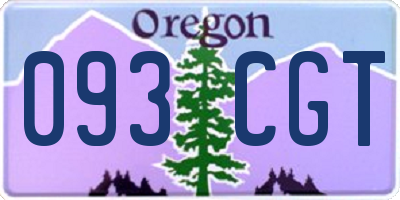 OR license plate 093CGT