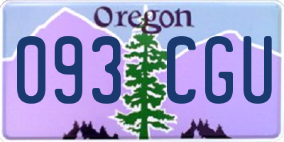 OR license plate 093CGU