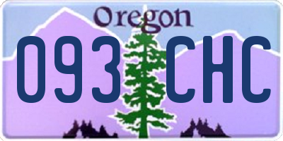 OR license plate 093CHC