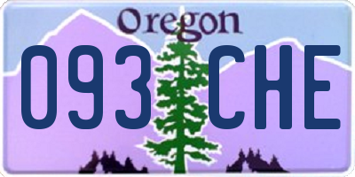OR license plate 093CHE