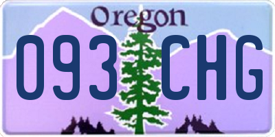 OR license plate 093CHG