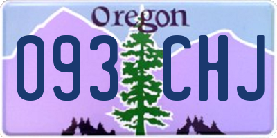 OR license plate 093CHJ