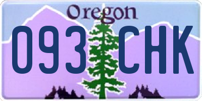 OR license plate 093CHK
