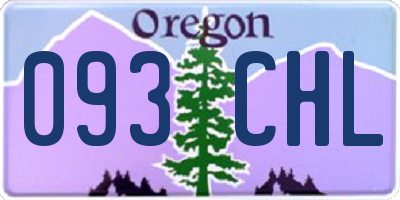 OR license plate 093CHL