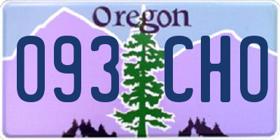 OR license plate 093CHO
