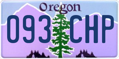 OR license plate 093CHP