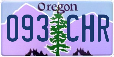 OR license plate 093CHR