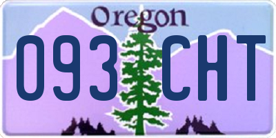 OR license plate 093CHT