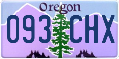 OR license plate 093CHX