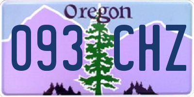 OR license plate 093CHZ