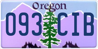 OR license plate 093CIB