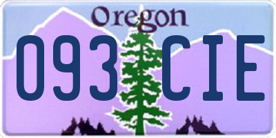 OR license plate 093CIE