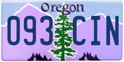 OR license plate 093CIN