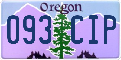OR license plate 093CIP