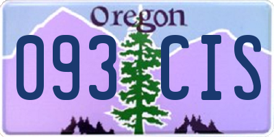 OR license plate 093CIS