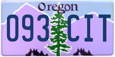 OR license plate 093CIT