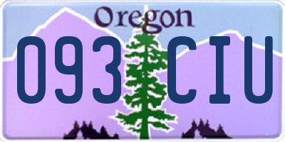 OR license plate 093CIU